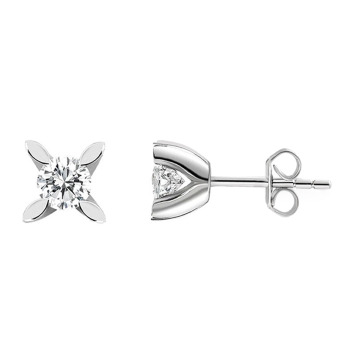 1,00 ct Badem TırnakTektaş Küpe 